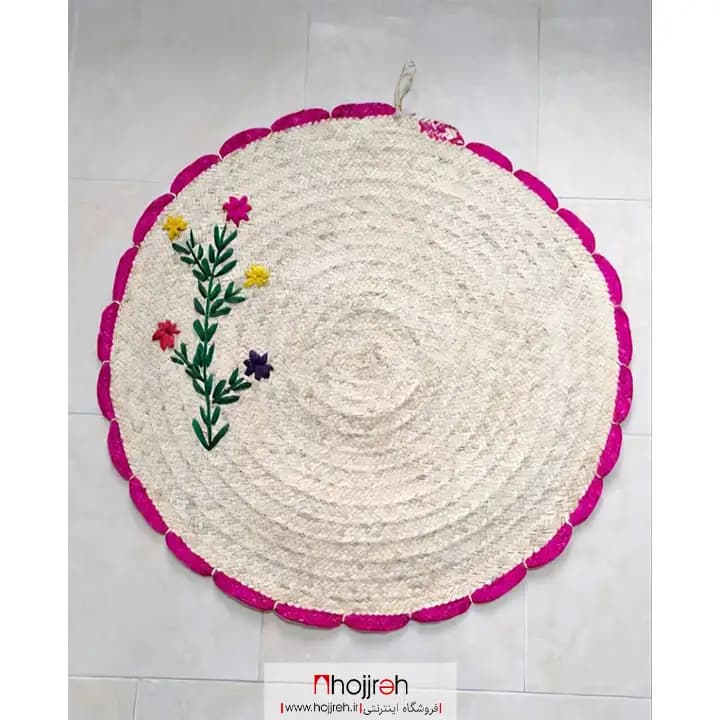 سفره حصیری گل دار 80 سانتی کد SNV178