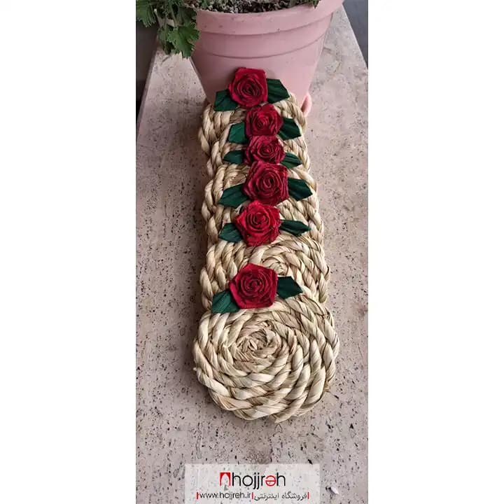زیر لیوانی حصیری گل دار کد SNV176 — تصویر ۳