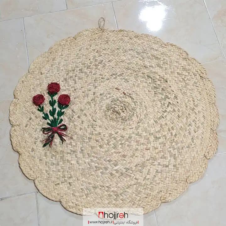 سفره حصیری گل دار 80 سانت کد SNV167