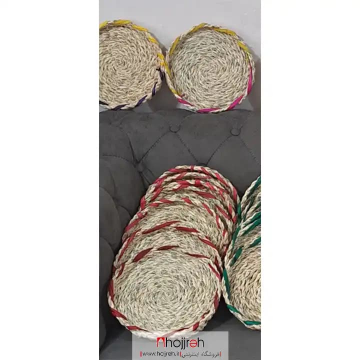 زیر دیگی سینی لبه دار حصیری کد SNV160 — تصویر ۲