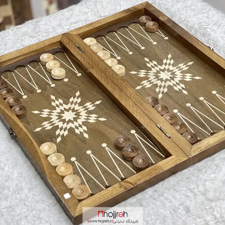 تخته نرد و شطرنج چوب نراد سایز ۵۰ و سایز ۴۰ کد TNS642 — تصویر ۵