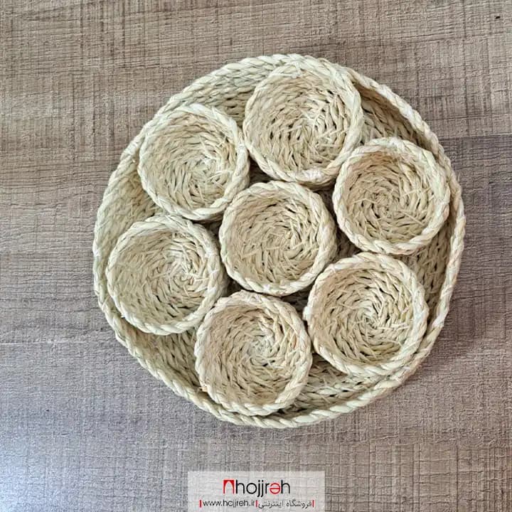 هفت سین سینی دار حصیری کد SNV133 — تصویر ۲