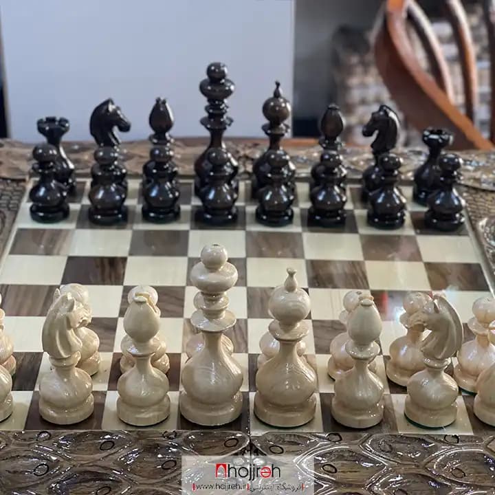 مهره شطرنج چوبی | چوب گردو و زبان گنجشک کد TNS80 — تصویر ۴