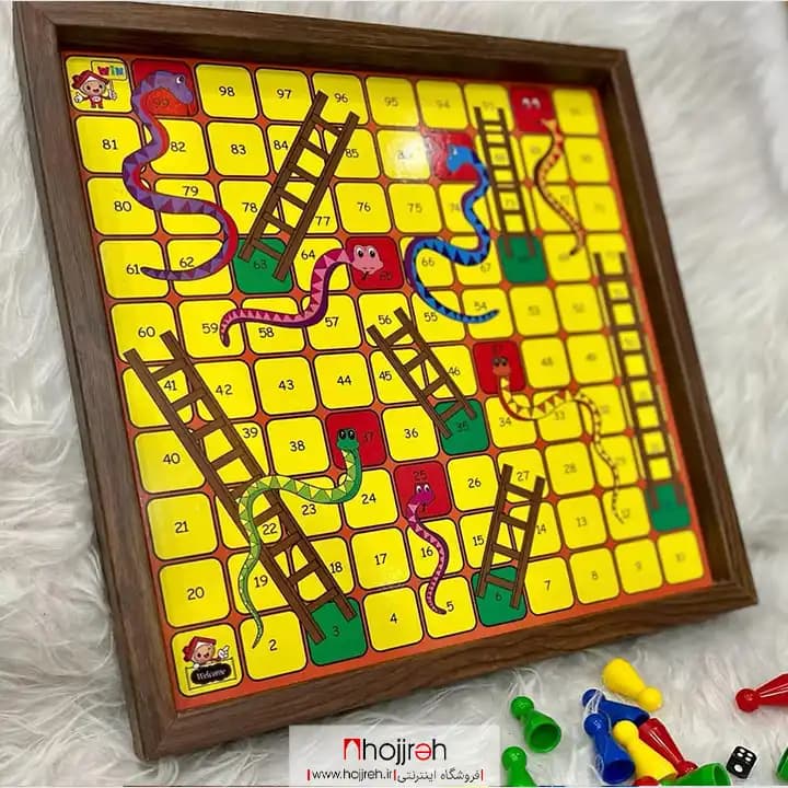 منچ و مارپله چوبی دو رو طرح کلاسیک کد TNS496 — تصویر ۲
