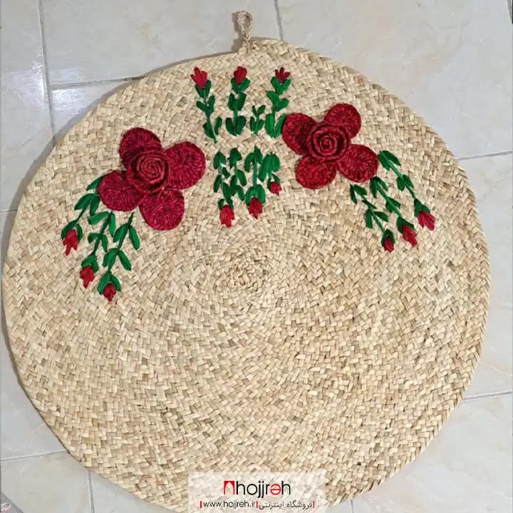 سفره حصیری ۸۰ سانتی گل دار کد SNV109