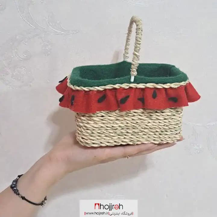 سبد شکلات خوری حصیری یلدایی سایز کوچک کد SNV105