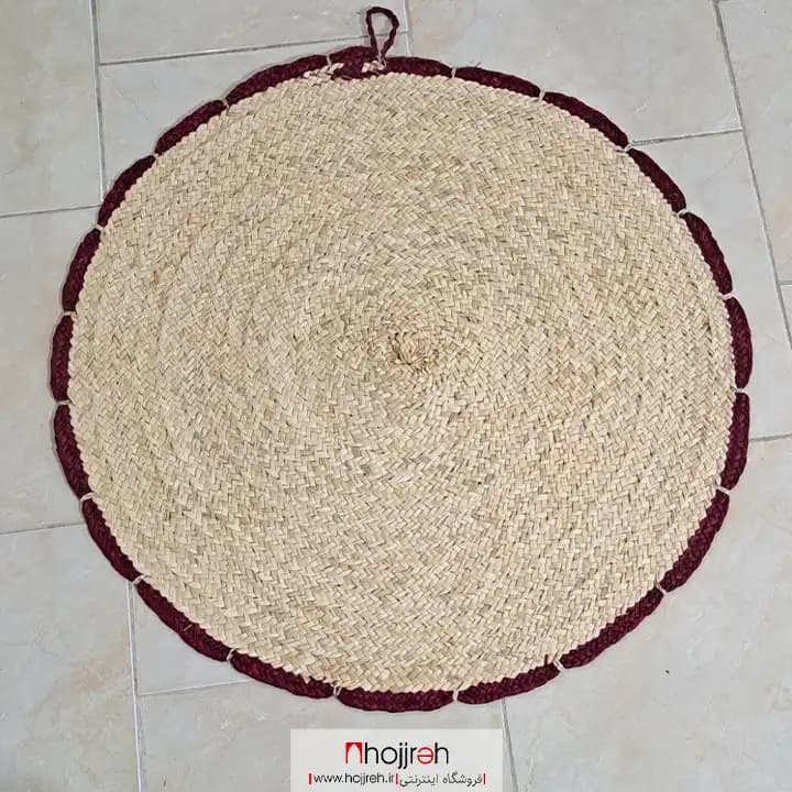 سفره حصیری ساده دور دالبر زرشکی کد SNV94
