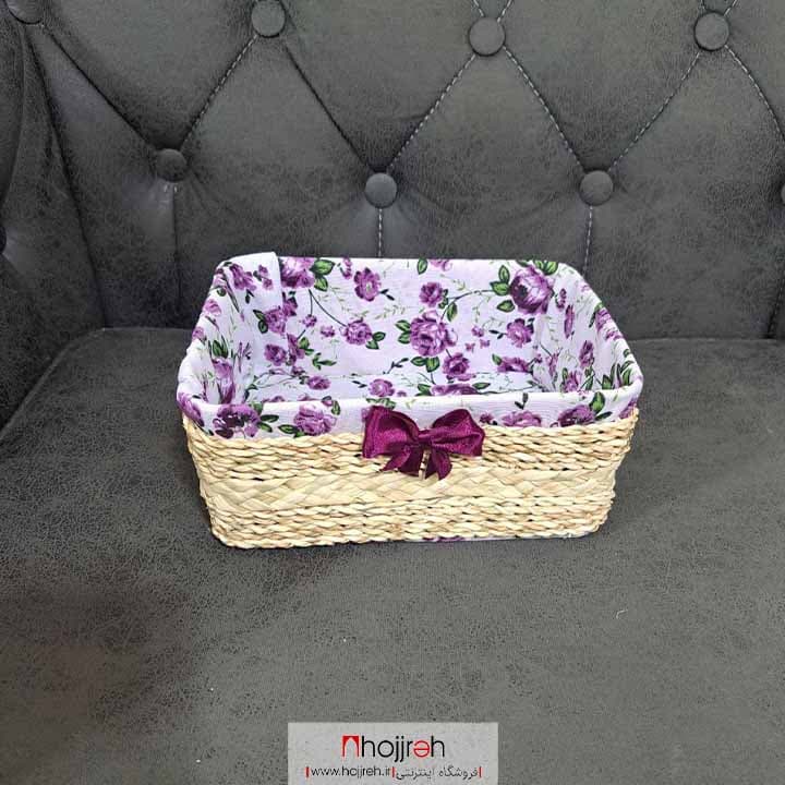 سبد میوه خوری حصیری مستطیلی بزرگ کد SNV89