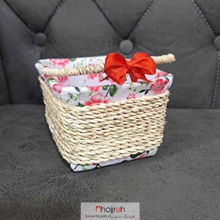 سبد شکلات خوری حصیری سایز کوچک کد SNV91 — تصویر ۲