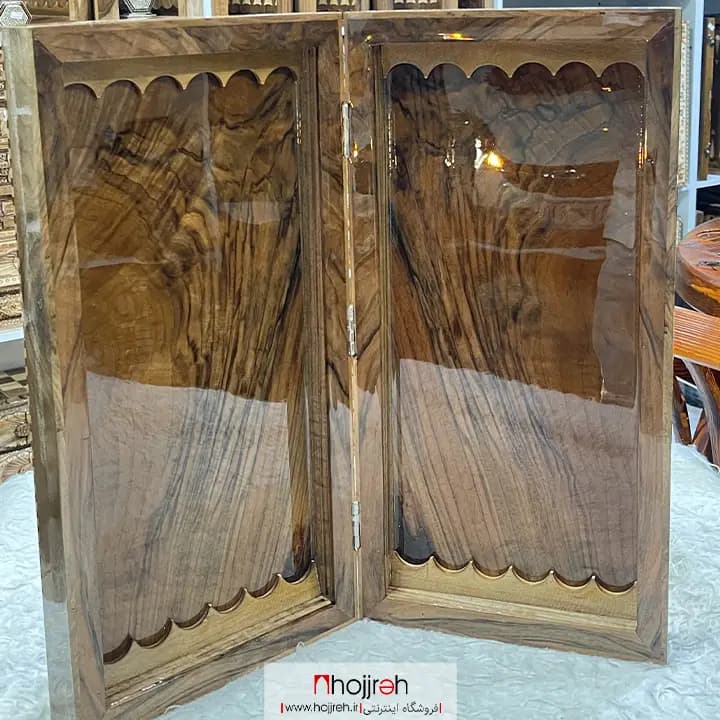 تخته نرد و شطرنج ریشه گردو کد TNS64 — تصویر ۳