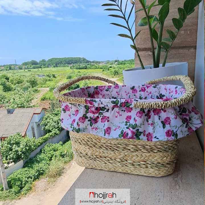 سبد حصیری طرح فرانسوی سایز متوسط کد SNV73