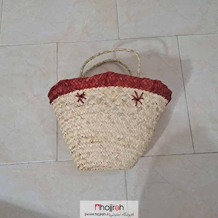 ساک حصیری بچگانه دور چین رنگی سایز متوسط کد SNV71