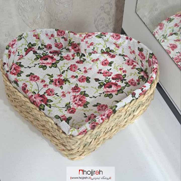 سبد حصیری قلبی سایز بزرگ کد SNV55