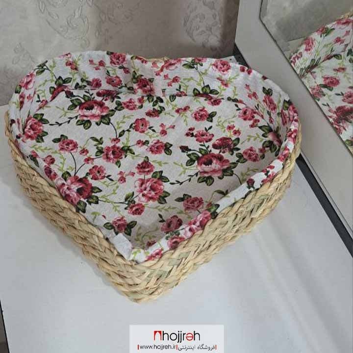 سبد حصیری قلبی سایز بزرگ کد SNV55 — تصویر ۲