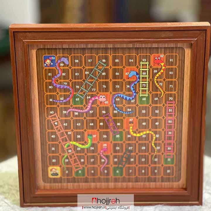 بازی منچ و مارپله چوبی دو رو کد TNS608 — تصویر ۸