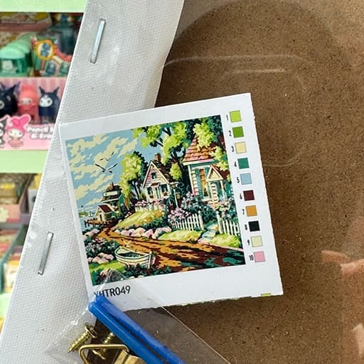 بوم رنگ آمیزی شماره دار (نقاشی آبرنگی)30*30 — تصویر ۲