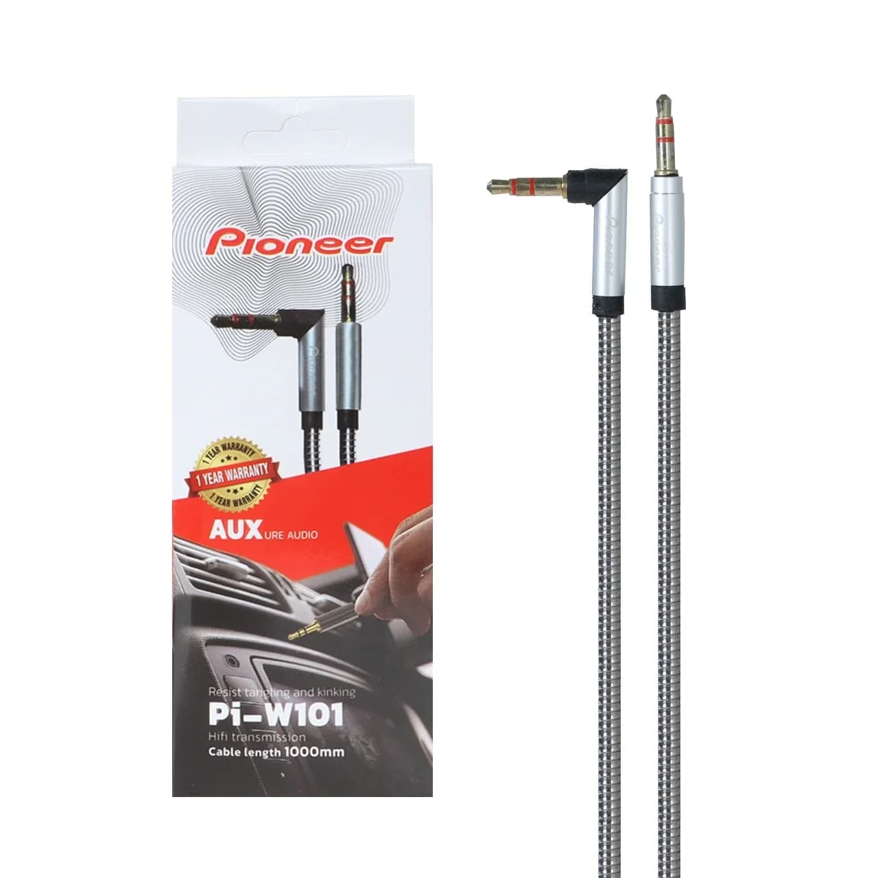 کابل فلزی Pioneer Aux مدل Pi-W101 – نقره ای – RYL