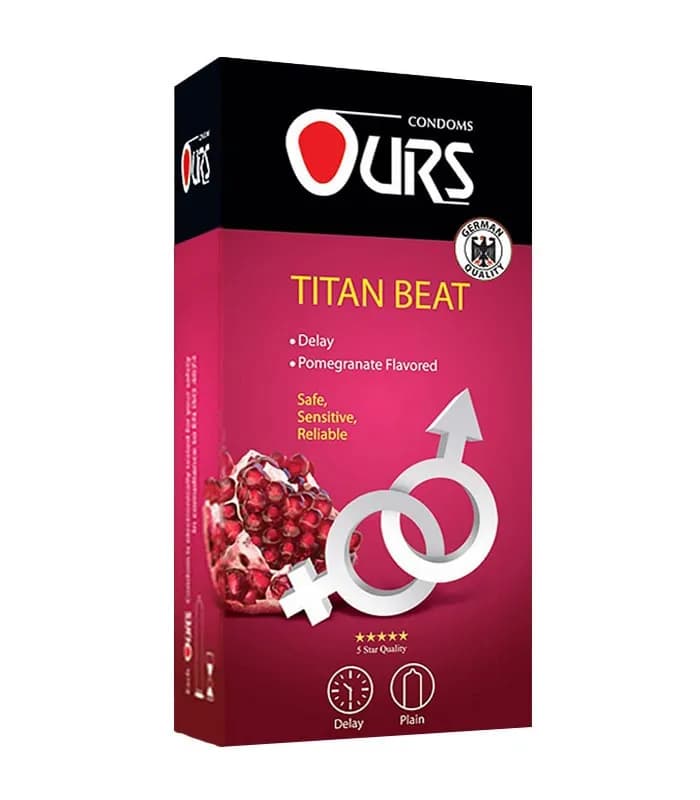 کاندوم تاخیری اورز مدل تایتان Titan Beat بسته 12 عددی