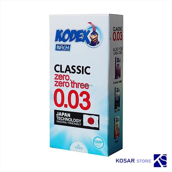 کاندوم کدکس نازک 0.03 Classic بسته 10 عددی