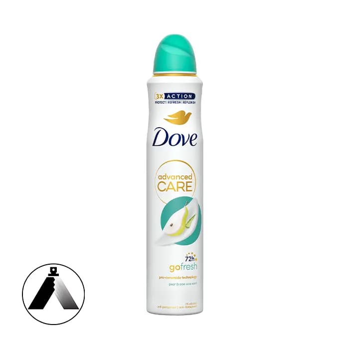 اسپری بدن زنانه داو مدل go fresh Pear & Aloe Vera 48 hour Women