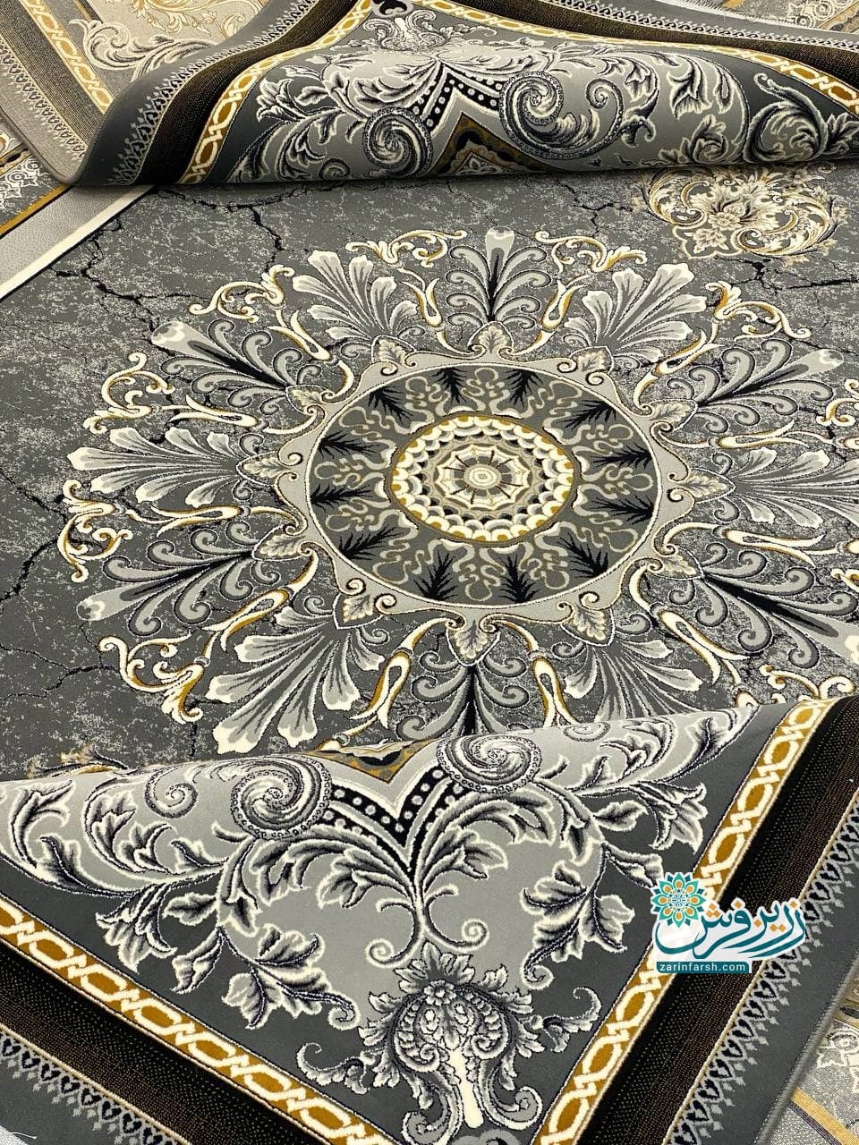 فرش کویر دودی 700 شانه – تمام نخ اکریلیک — تصویر ۵