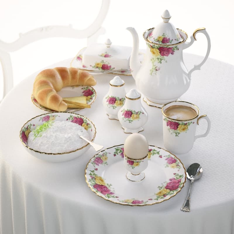 دانلود آبجکت تری‌دی‌مکس ست ظروف غذاخوری مدل Tableware-set-7