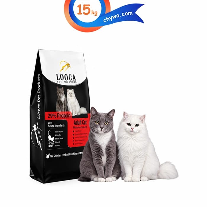 غذای خشک گربه بالغ لوکا طعم گوشت و برنج وزن 15 کیلوگرم Looca Adult Cat
