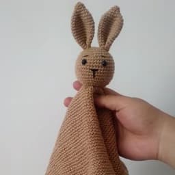 عروسک آغوشی بازی بافتنی خرگوش مناسب برای سیسمونی — تصویر ۶
