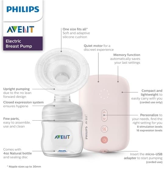 شیردوش برقی اونت Philips avent مدل 395 — تصویر ۳