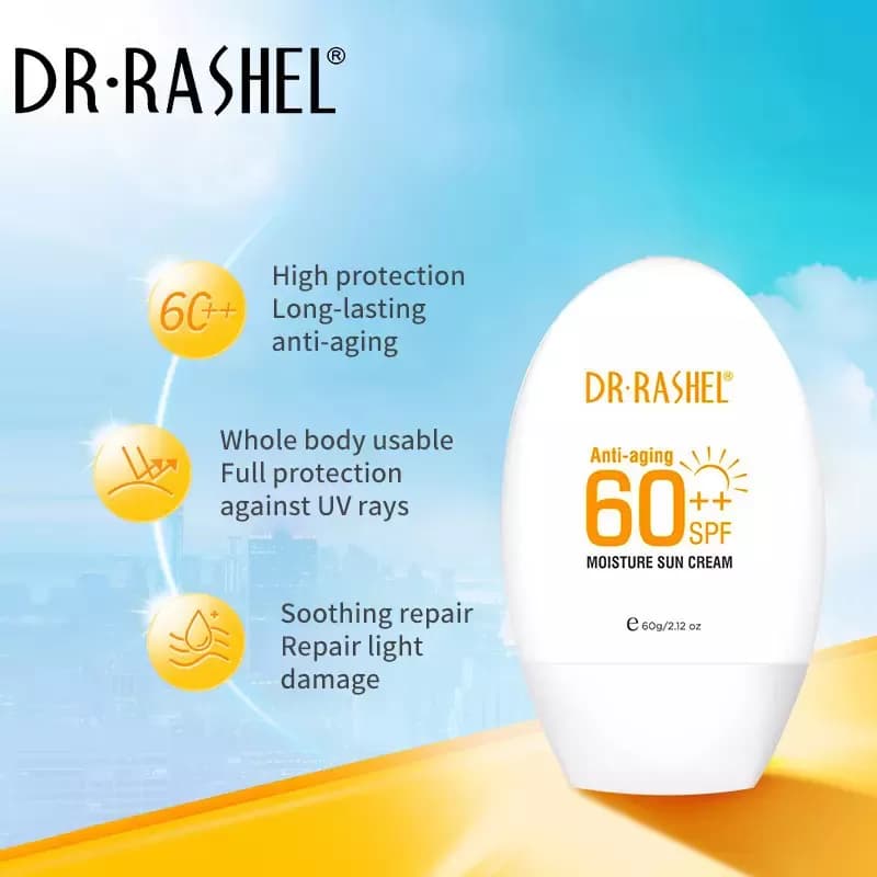 کرم ضد آفتاب دکتر راشل SPF60 مدل Anti Ageing حجم ۸۰ میلی‌لیتر — تصویر ۲