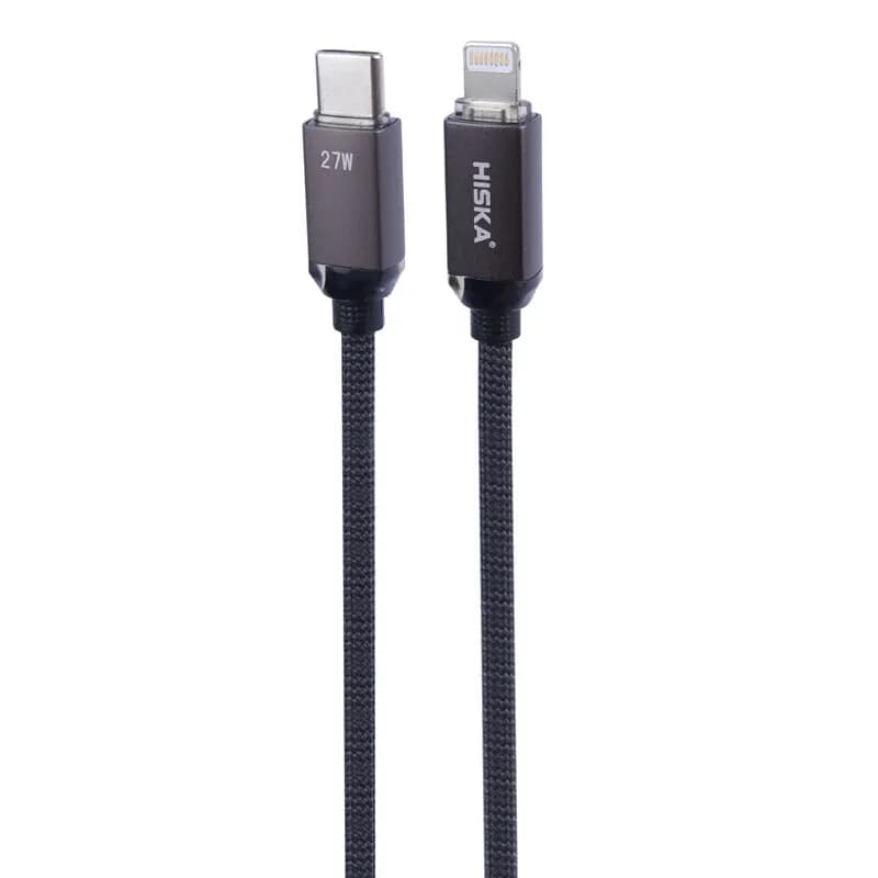 کابل تایپ سی به لایتنینگ فست شارژ 27 وات هیسکا LX-801CL طول 1 متر کد 9901 — تصویر ۳