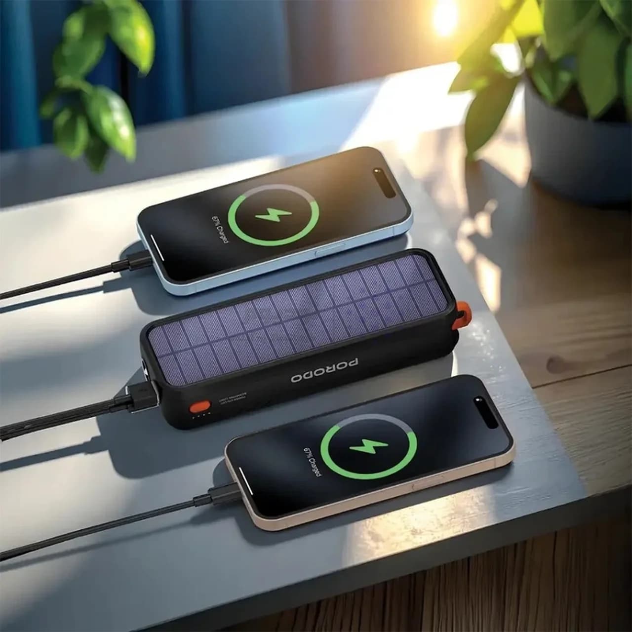پاوربانک PD و فست شارژ Porodo 22.5W 20000mAh مدل PDPBAS149BK – مشکی (گارانتی 6 ماهه شرکتی) — تصویر ۱۱