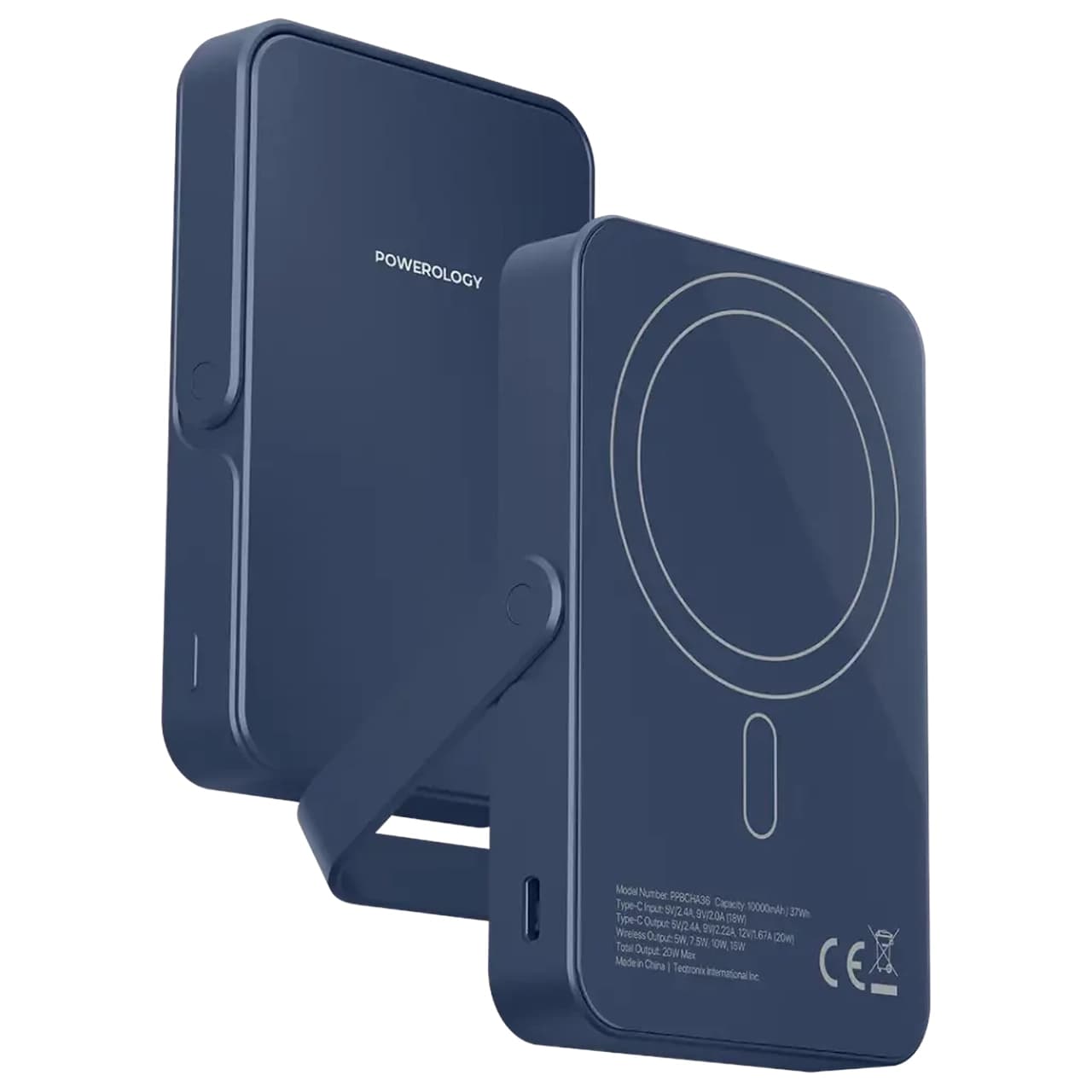 پاوربانک PD و فست شارژ Powerology 20W 10000mAh مدل Spetemor Magsafe PPBCHA36BU – آبی (گارانتی 6 ماهه شرکتی)