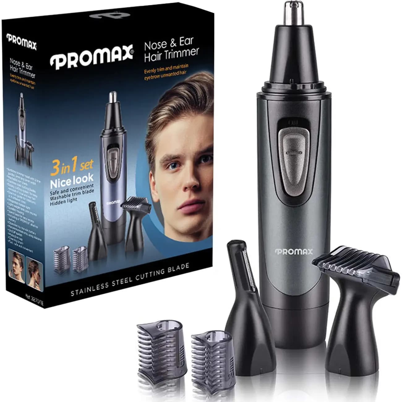 موزن گوش بینی و ابرو پرومکس مدل 3270 PRO MAX | Nois & Ear Hair 3in 1 — تصویر ۳