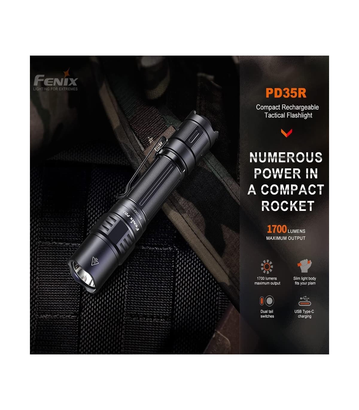 چراغ قوه فنیکس PD35R — تصویر ۳