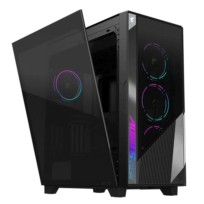 کیس گیمینگ گیگابایت مشکی Case GigaByte Aorus C500 Glass — تصویر ۳