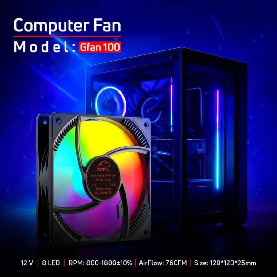 فن کیس تسکو TSCO Skadi Storm (GFan 100) — تصویر ۴