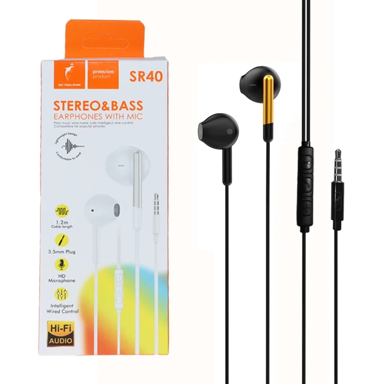 هندزفری باسیم Sky Dolphin مدل SR40 – مشکی – TCO