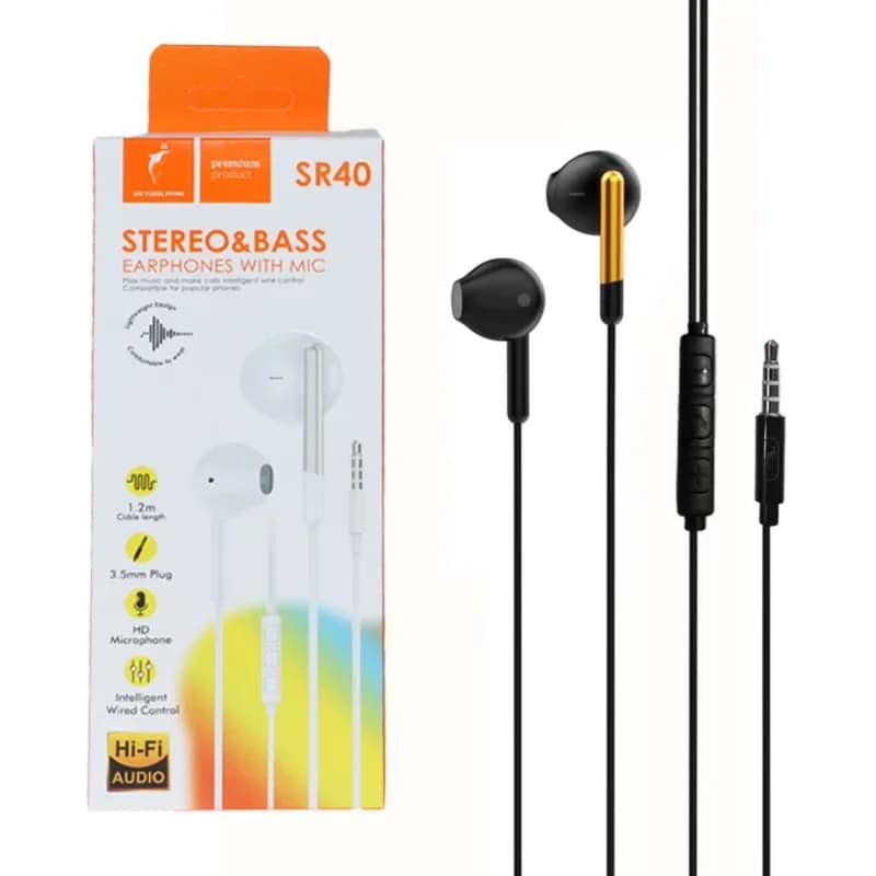 هندزفری باسیم Sky Dolphin مدل SR40 – مشکی – TCO — تصویر ۳