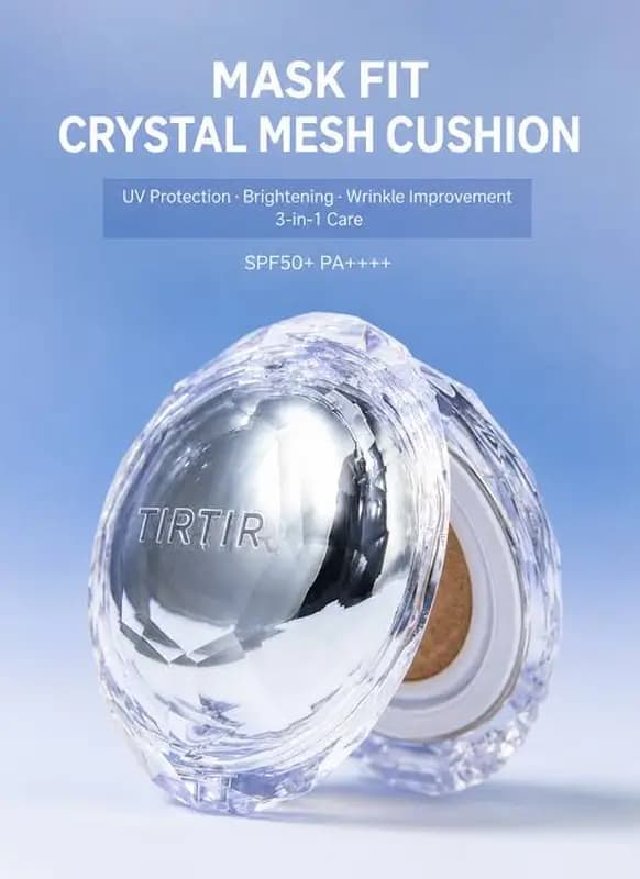کوشن نقرهای تیرتیر TIRTIR Mask Fit Crystal Mesh Cushion — تصویر ۳