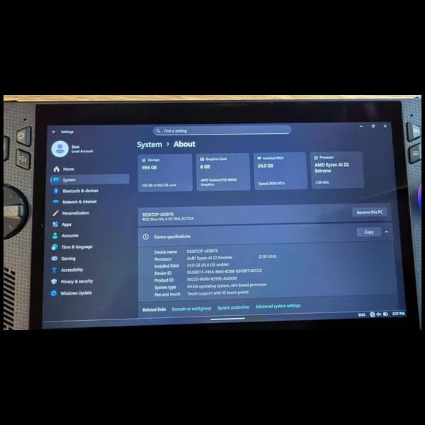 کنسول بازی ایسوس مدل ROG Ally X حافظه یک ترابایت (کارکرده) — تصویر ۴