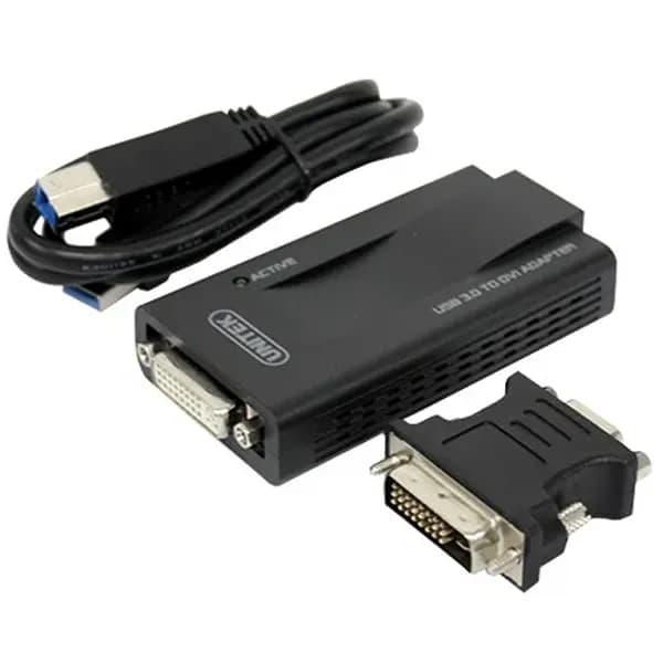 مبدل USB 3.0 به DVI و VGA یونیتک مدل UNITEK Y-3801
