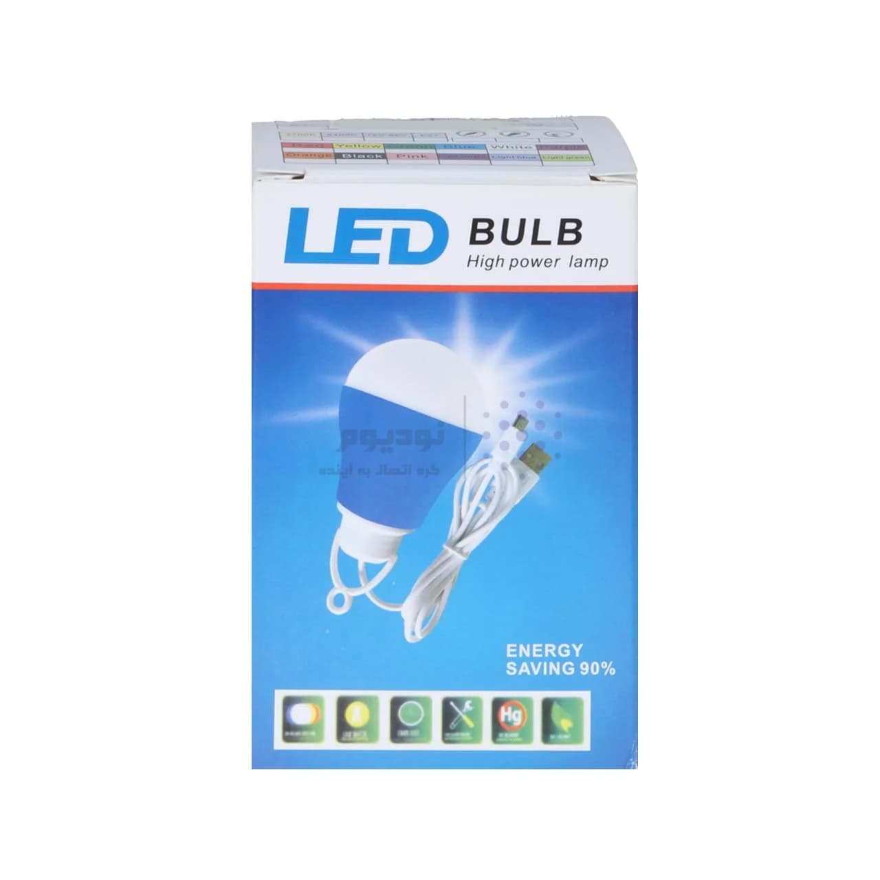 لامپ LED USB مهتابی – سفید – ASP — تصویر ۳
