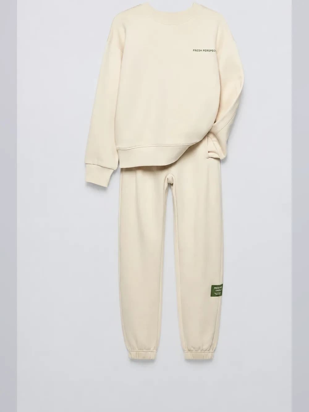 ست دورس و شلوار بچگانه Zara استخوانی داخل کرکی