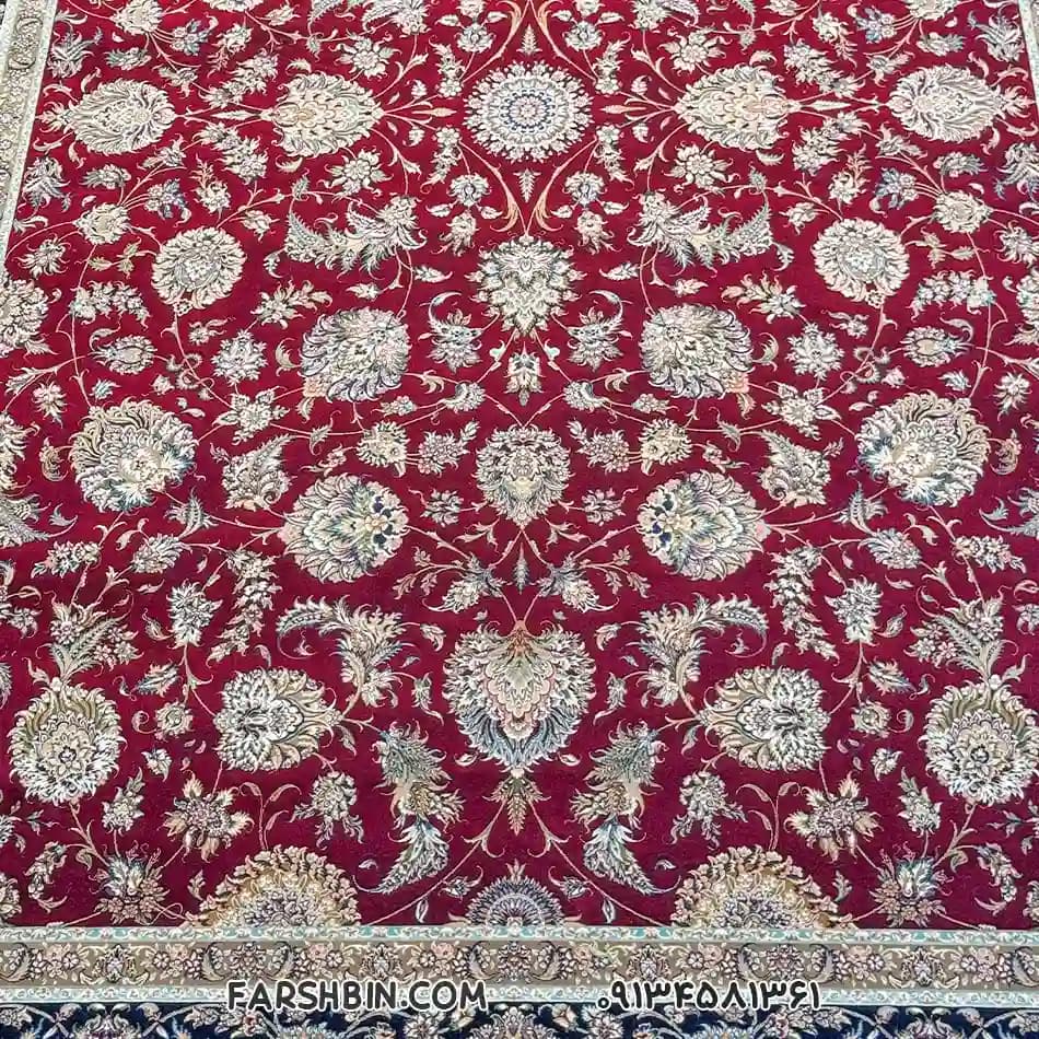فرش دستبافت گونه لاکی افشان 1500 شانه کد 7531 — تصویر ۳