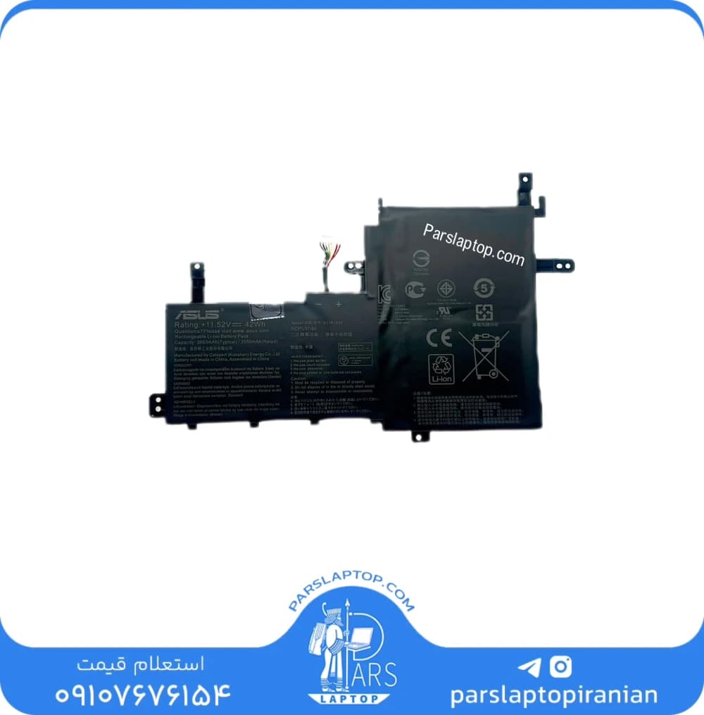 باتری لپ تاپ ASUS B31N1842 | (اورجینال) ظرفیت 3653 میلیآمپر 11.52 ولت