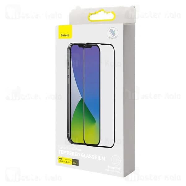 پک 2تایی محافظ صفحه شیشه ای تمام صفحه بیسوس آیفون Apple iPhone 12 Mini Baseus SGAPIPH54N-KA01 — تصویر ۵