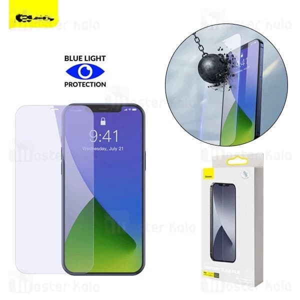 پک 2تایی محافظ صفحه شیشه ای تمام صفحه و ضد اشعه بیسوس Apple iPhone 12 Mini Baseus SGAPIPH54N-LF02