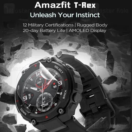 پک 2تایی محافظ نانو ساعت هوشمند شیائومی Xiaomi Amazfit T-Rex / T-Rex Pro TPU Screen Protector — تصویر ۵