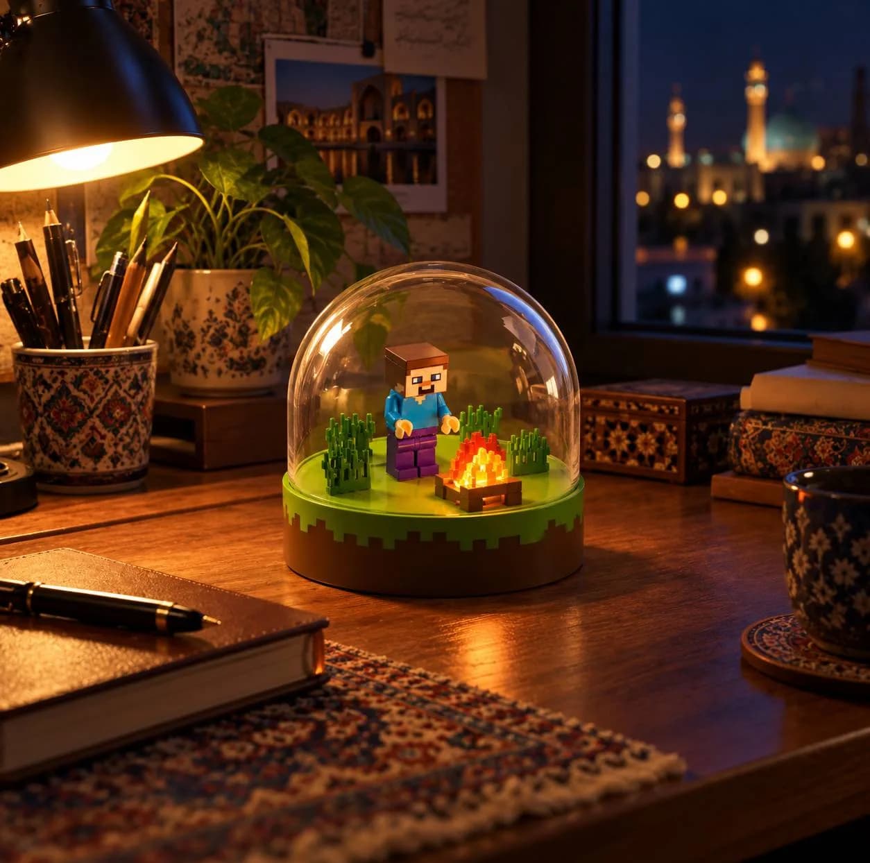 چراغ خواب کودک مدل ماینکرفت کد RIMO-02B — تصویر ۶